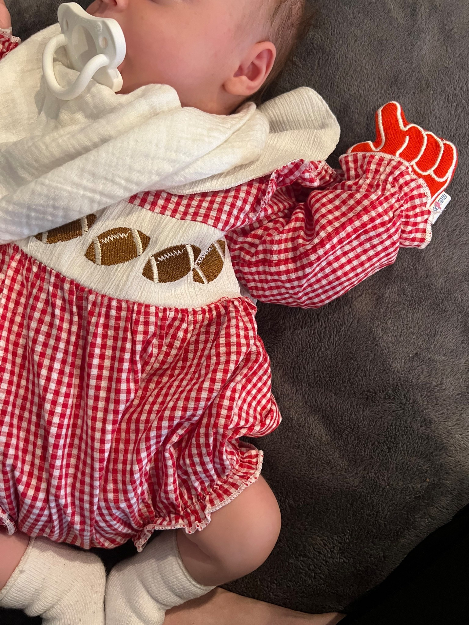 Baby girl football season outfit from #amazon 

Super affordable and sweet bubble! We also love the Dr. Browns Happy Paci for my EBF baby girl! She took it on the first try with no hesitation or problems 🖤

#amazonbaby #footballseason #babyfinds #muslinbibs #texastech

#LTKKids #LTKFindsUnder100 #LTKBaby