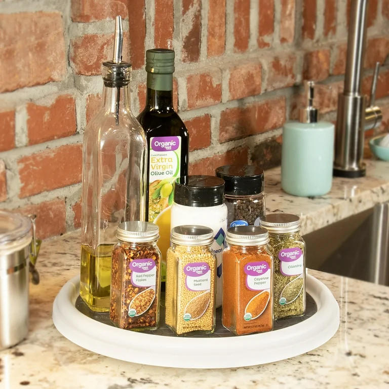 Mainstays 1 Tier Plastic 12in Diameter Nonskid Turntable | Walmart (US)