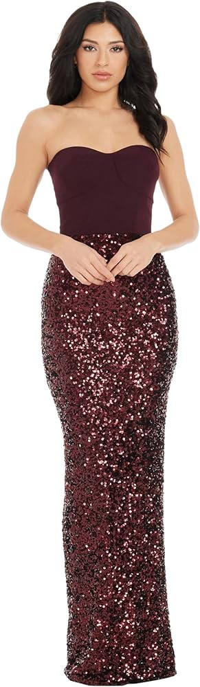 Dress The Population Womens Vada Sheath Maxi Dress | Amazon (US)