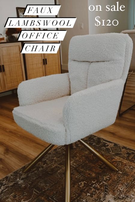 The cutest and coziest sherpa office chair!  Comes in colorful velvet options too. This chair is sturdy and so beautiful for the price I’m so impressed! 

#LTKsalealert #LTKhome