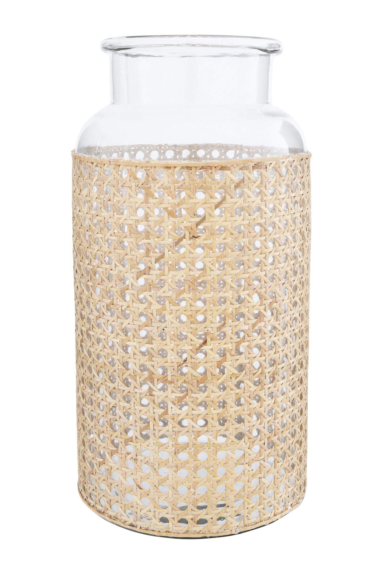 Bloomingville 14.5"H Glass Vase with Decorative Cane Sleeve | Amazon (US)