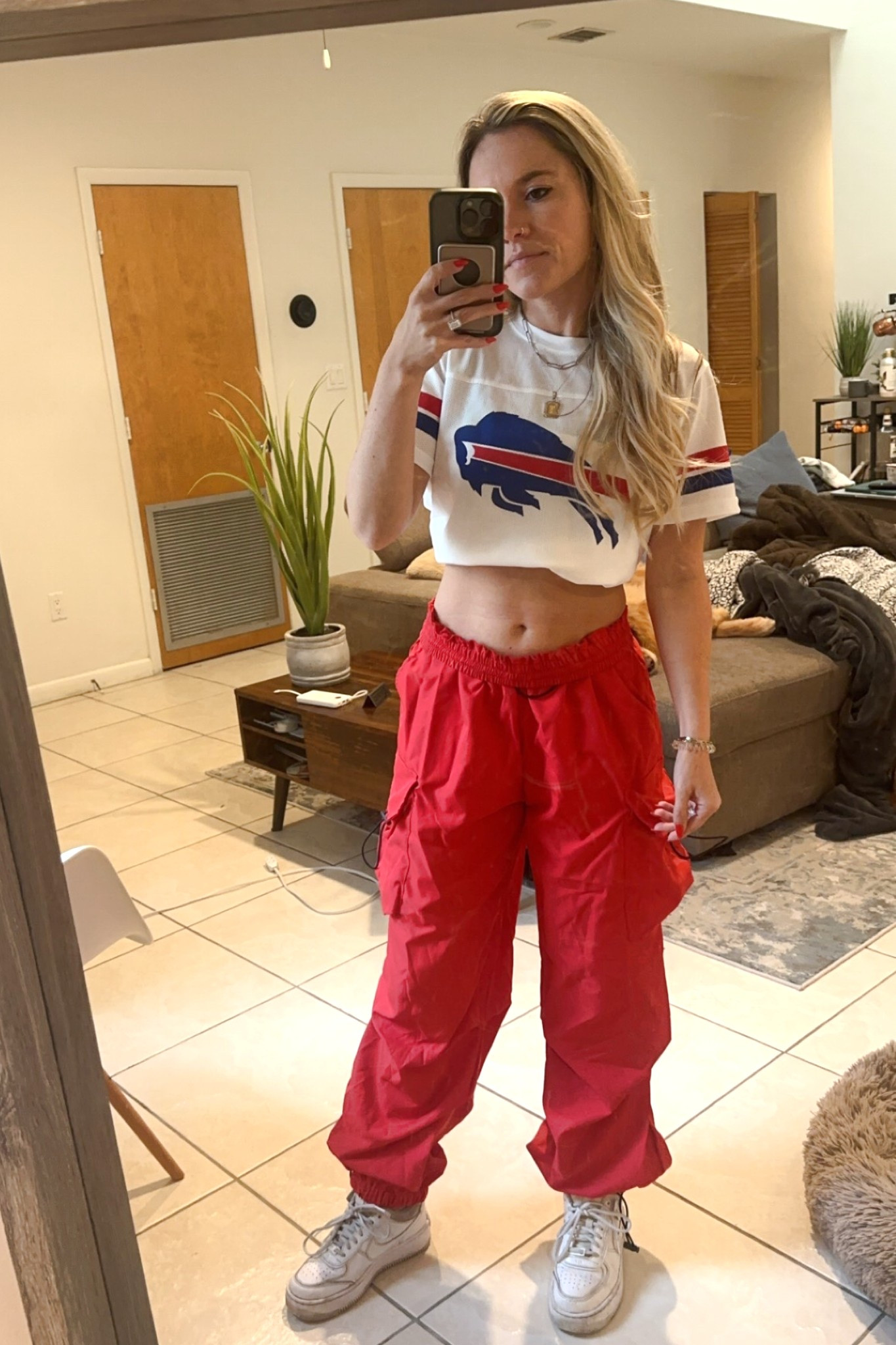 Last minute Buffalo Bills outfit from Amazon! Top is a kids sized 12-14 but linked the womens version as well! Pants are an XS. Colors are interchangeable for any football or NFL game fit! 

#LTKPetite #LTKSeasonal #LTKFindsUnder50