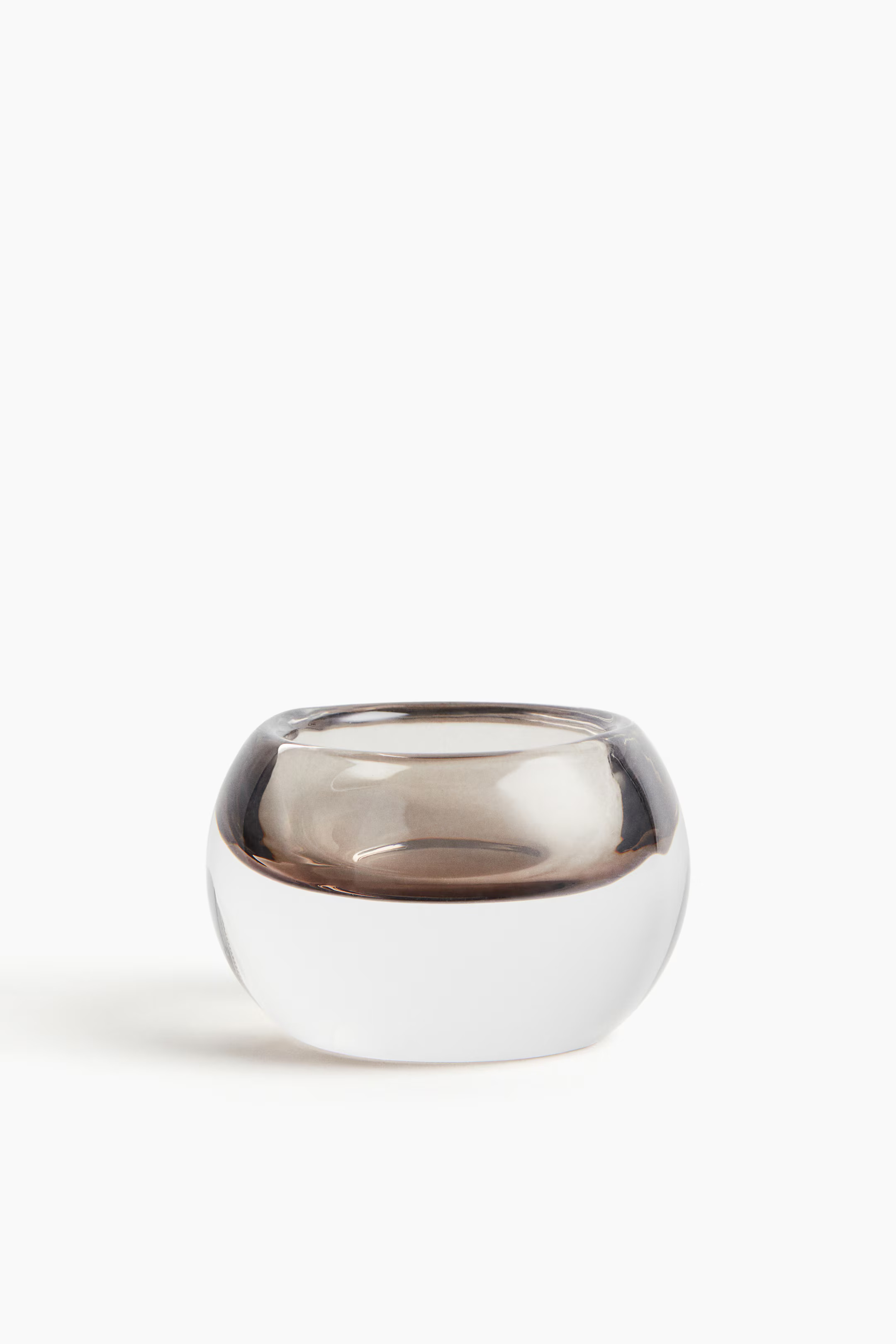 Glass Tea Light Holder - Transparent/brown - Home All | H&M US | H&M (US + CA)