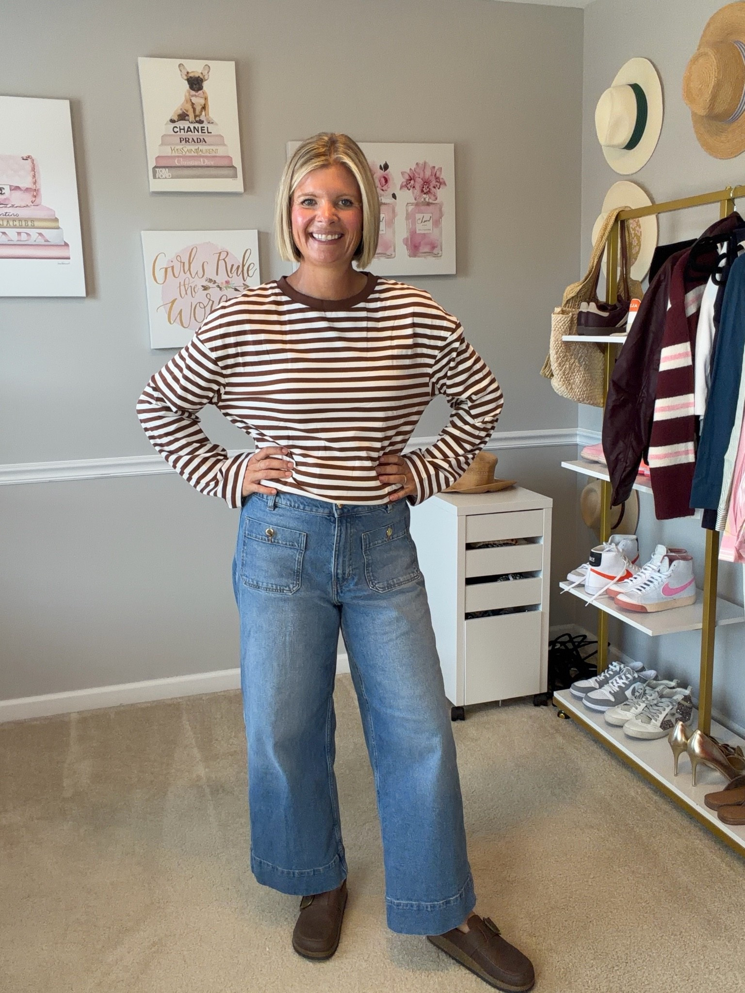 Oversized long sleeve stripped shirt Amazon TTs

#LTKOver40 #LTKSeasonal #LTKootd