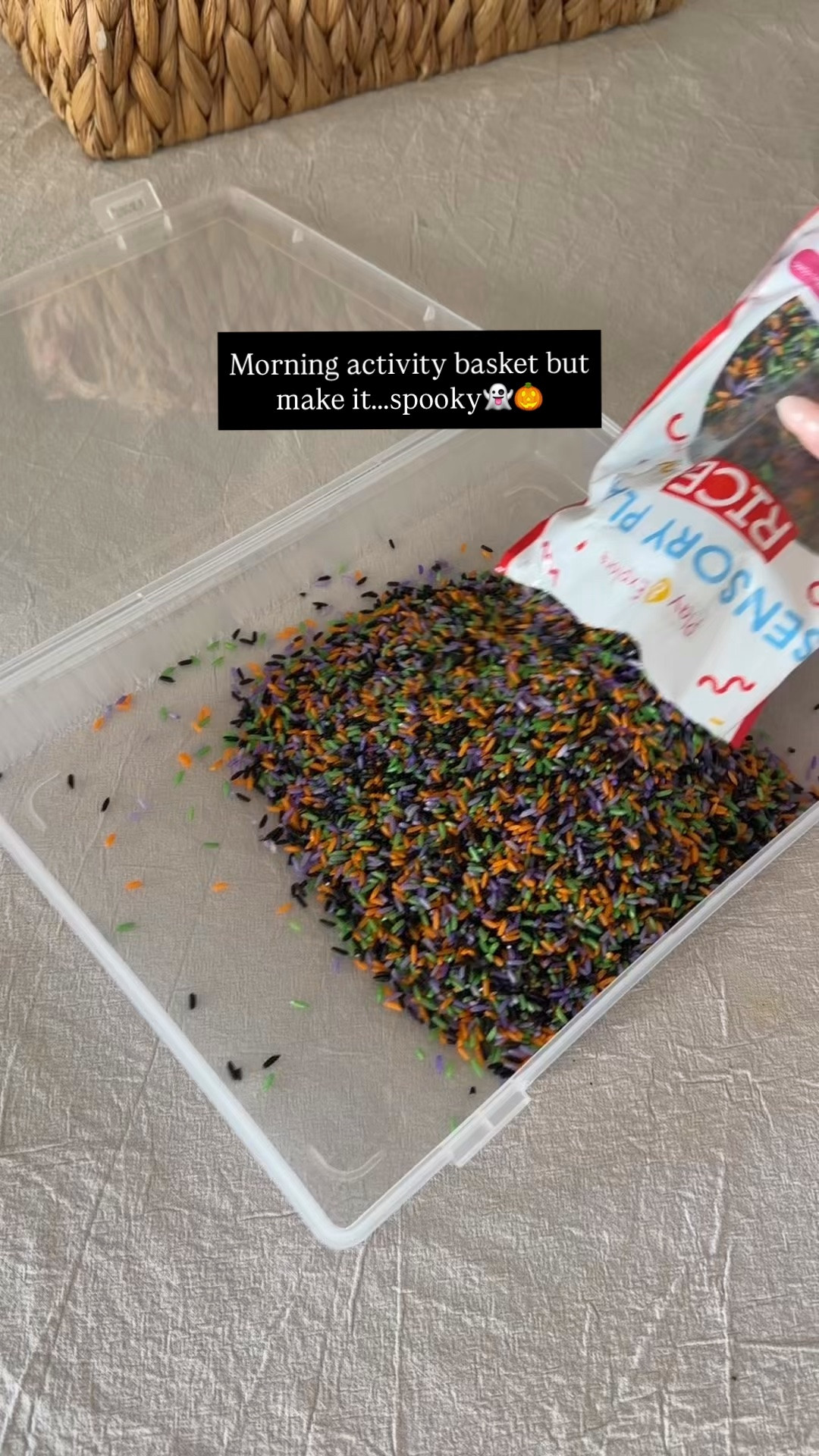A morning basket is such a great way to have activities already setup when your kids wake up! I like to fill my morning basket with a couple of different activities that they can independently play with!
Since it's officially spooky season, I wanted to do a spooky themed morning basket for them!

In my basket, I did two sensory bins, a memory game, a sorting game, I spy, an art book, two activity books and magna tiles!

#craftymom

#LTKKids