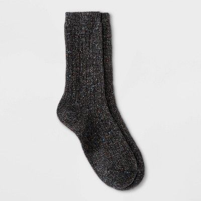 Women's Flecked Ribbed Super Soft Crew Boot Socks - Universal Thread™ 4-10 | Target