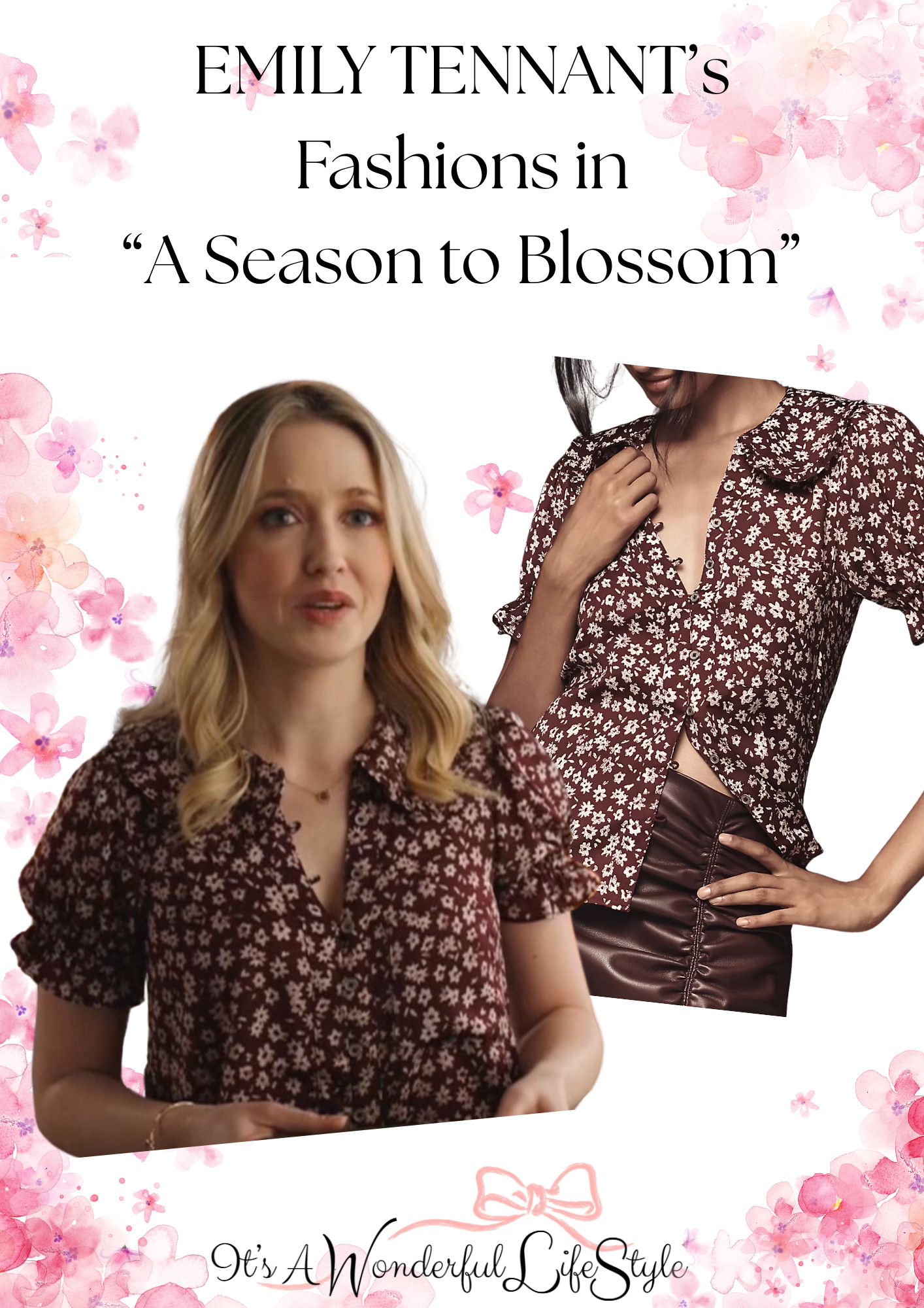 Get Emily Tennant's Pretty Floral top seen in "A Season to Blossom" on Hallmark! 

 #LTKSaleAlert