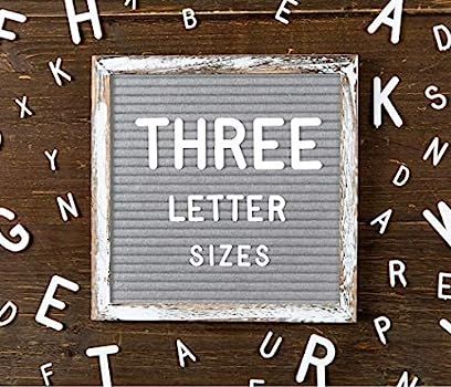 Letter Board 10x10 Rustic Gray | +690 PRE-Cut Letters +Stand +Upgraded Wooden Sorting Tray | Far... | Amazon (US)