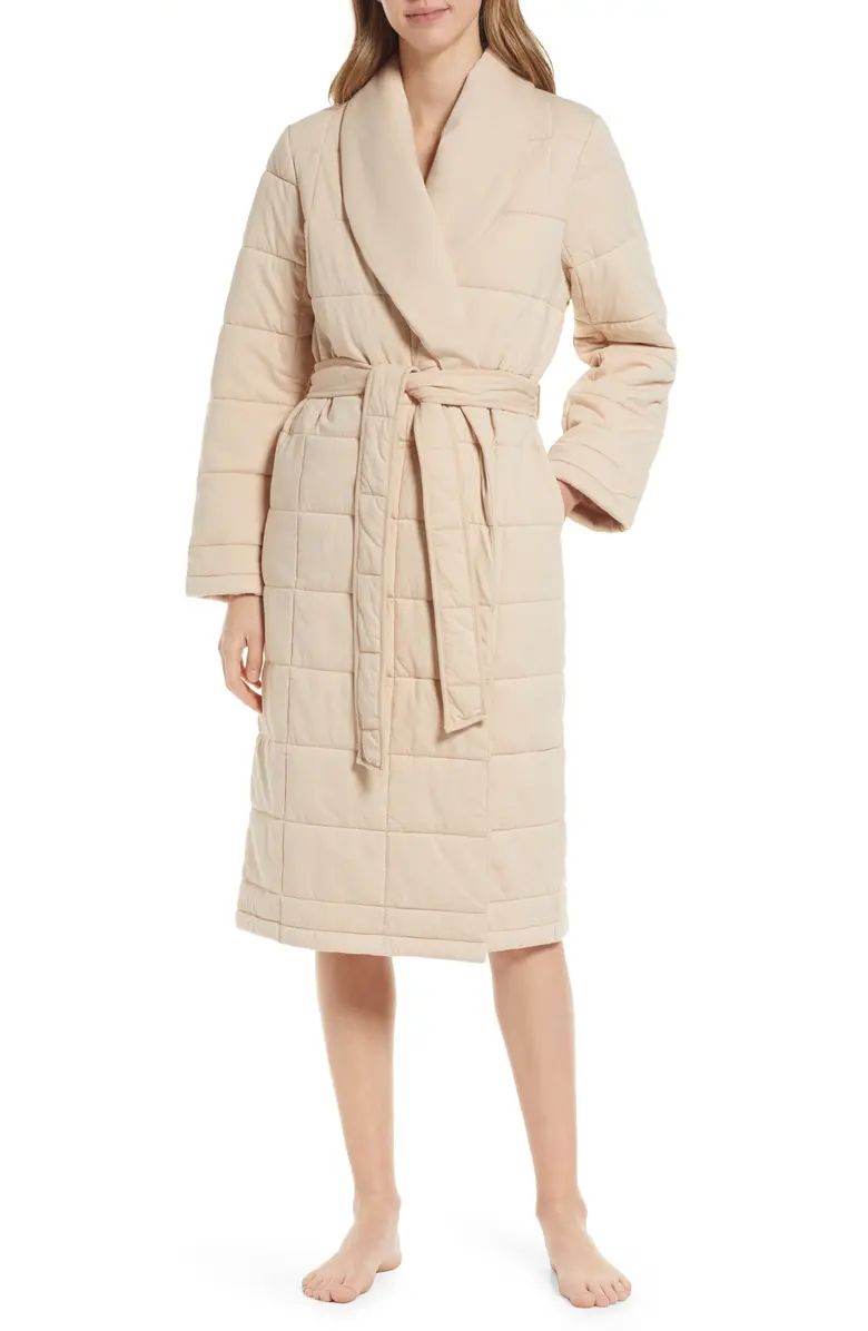 Organic Cotton Knit Puffer Robe | Nordstrom