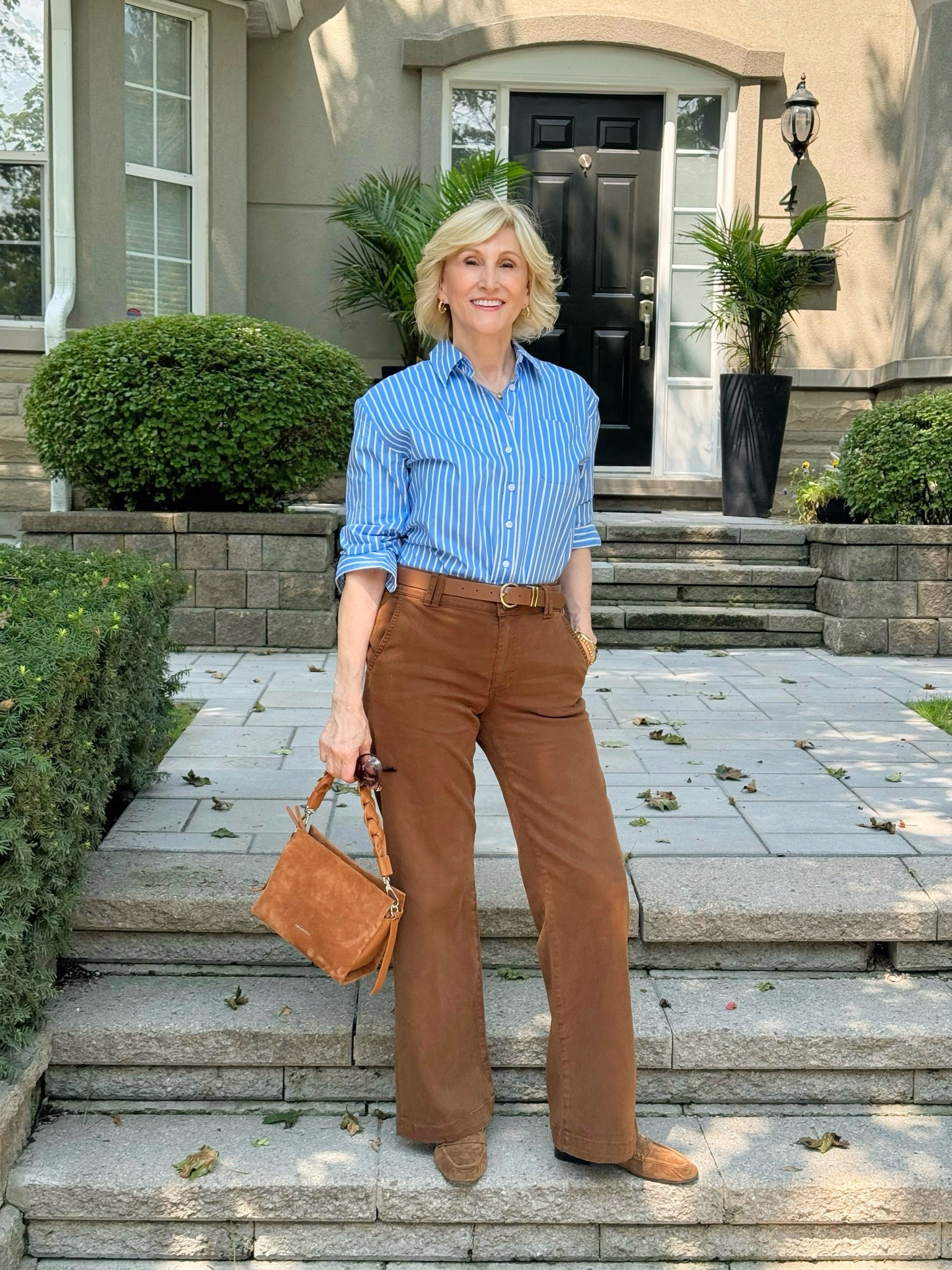 A classic combination I never get tired of 🤍💙 This blue and white striped collared shirt paired with camel-colored jeans and loafers is one of those effortlessly polished looks that works for just about anything. Comfortable, timeless, and so easy to wear from day to day. This is definitely a Talbots look I’d reach for again and again! ✨

#LTKSeasonal #LTKOver40 #LTKootd