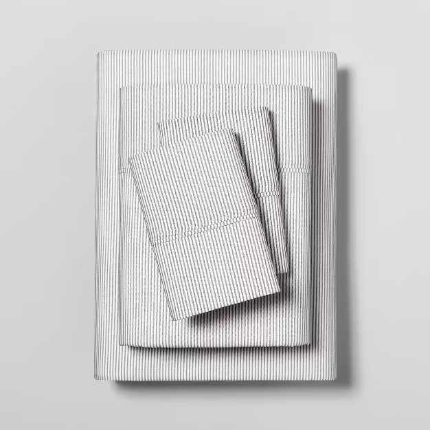 Microstripe Printed Organic Sheet Set - Hearth & Hand™ with Magnolia | Target