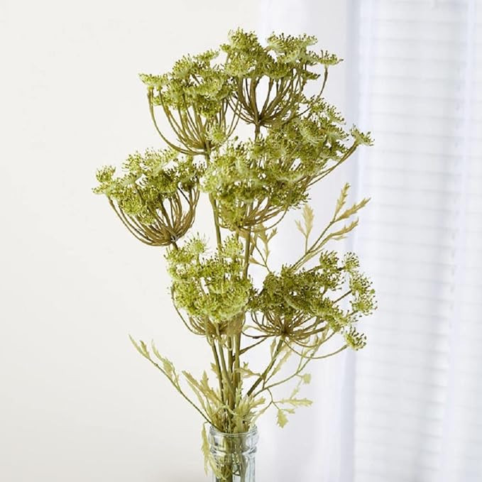 Factory Direct Craft Green Queen Anne's Lace Artificial Flowers Fake Wildflowers for Flower Arran... | Amazon (US)