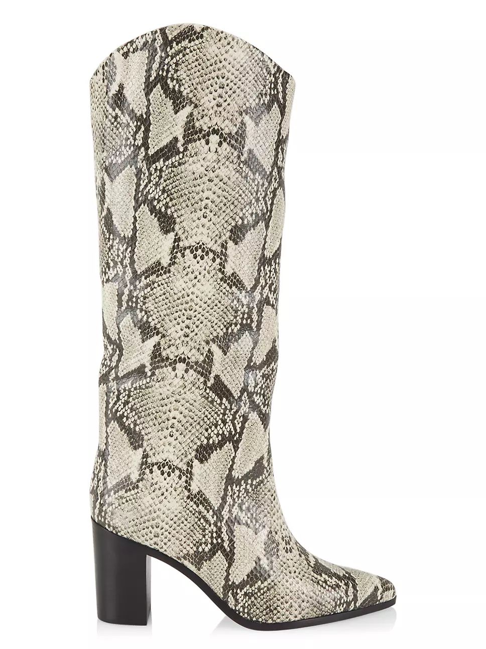 Analeah Snake-Embossed Leather Tall Boots | Saks Fifth Avenue