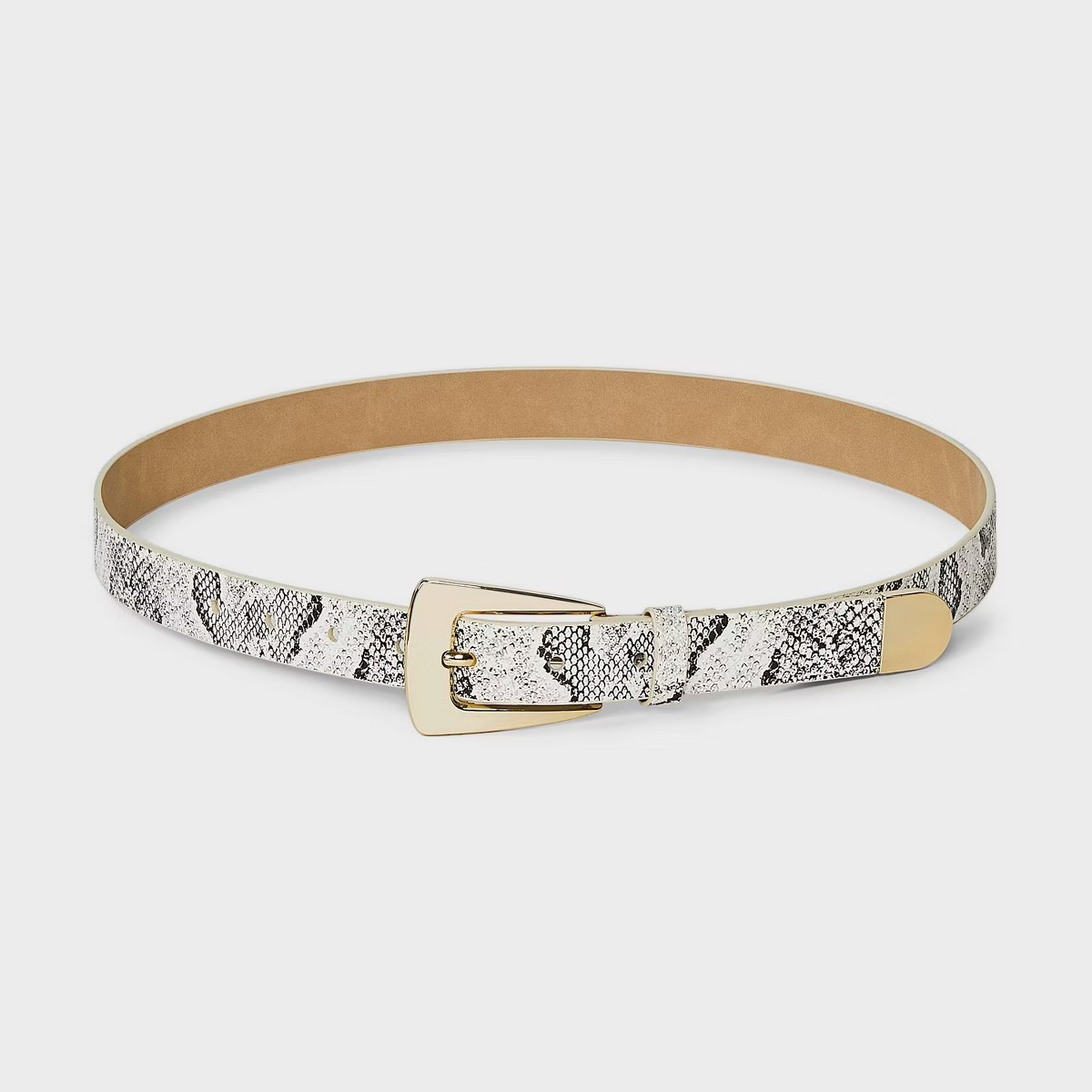 Elongated Buckle with Harness Belt - A New Day™ Gold/Cream/Black | Target