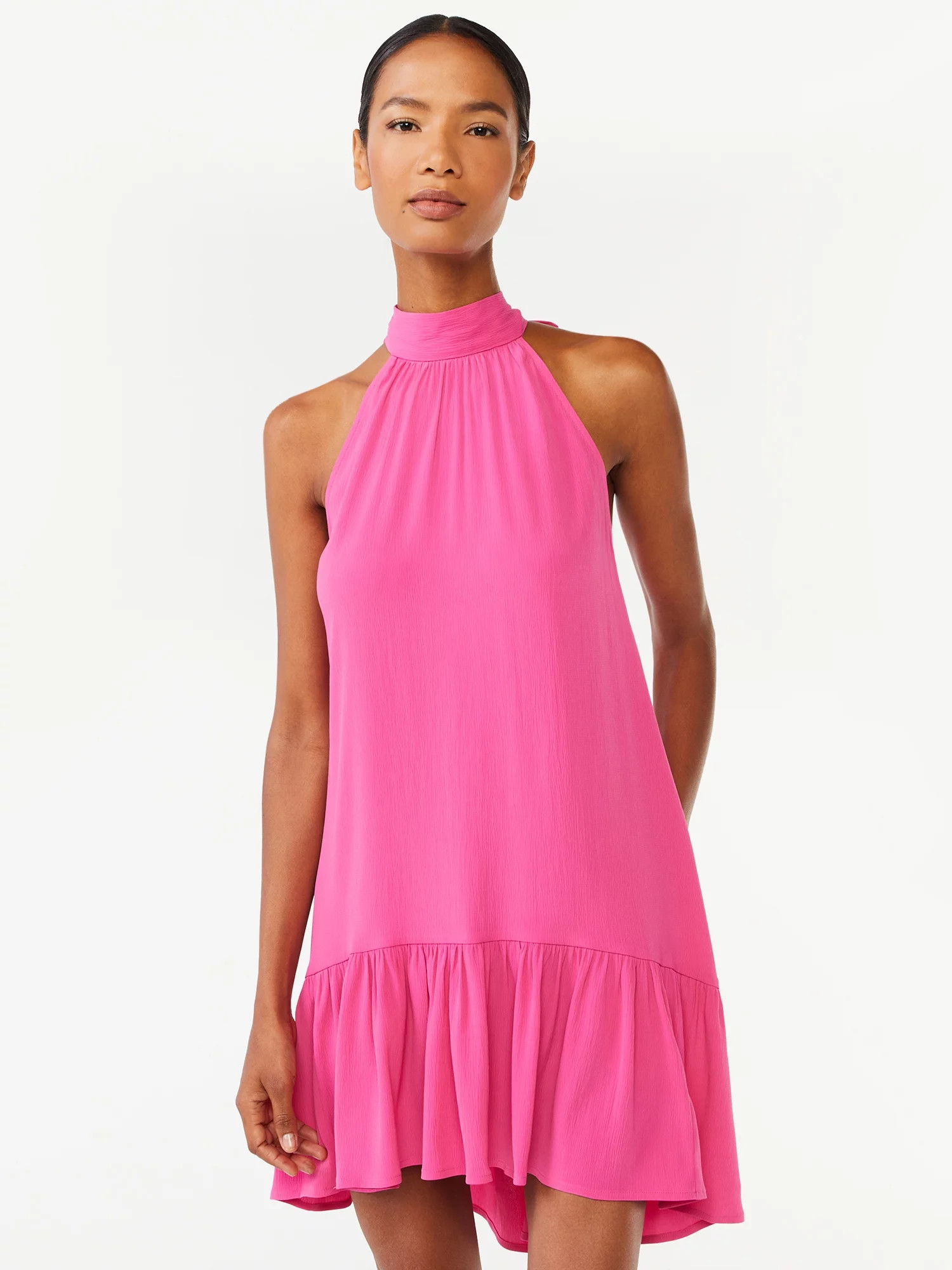 Scoop Women's Halter Trapeze Dress - Walmart.com | Walmart (US)