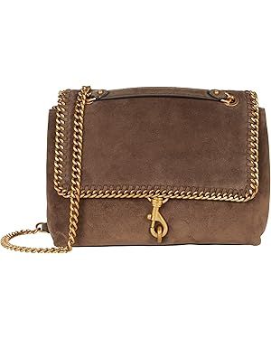 Rebecca Minkoff Edie Flap Shoulder w/Woven Chain Porcini One Size | Amazon (US)