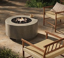 Aren Outdoor Concrete Round Natural Gas Fire Pit Table | Pottery Barn (US)