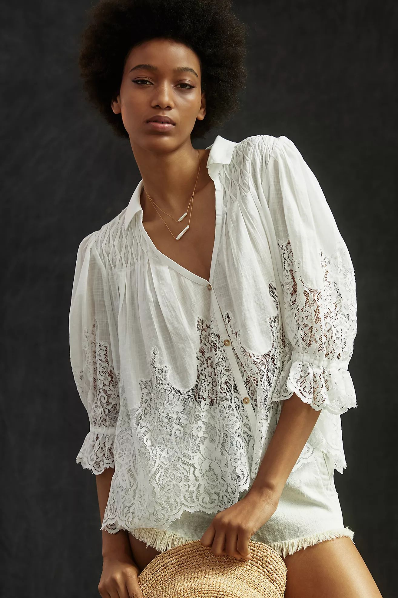 By Anthropologie Victorian Sheer-Lace Blouse | Anthropologie (US)