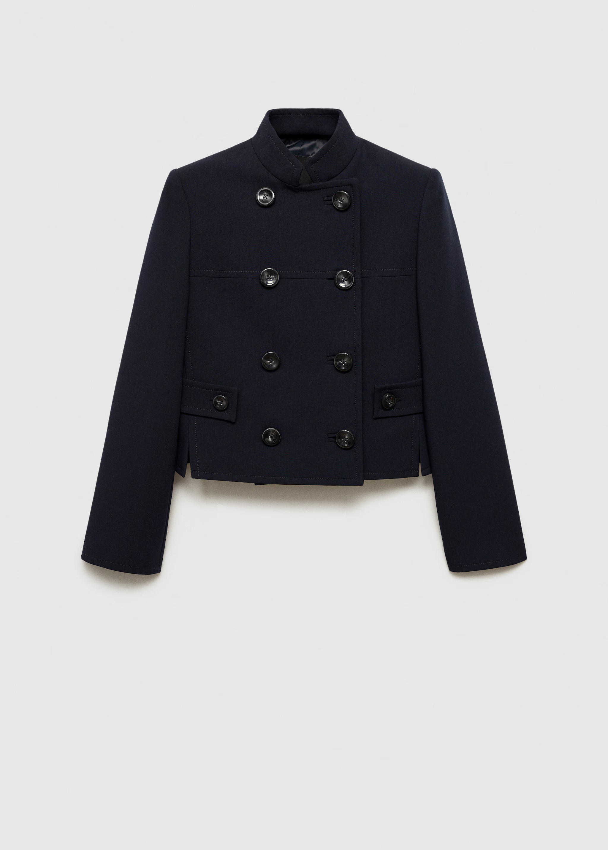 Double-breasted cropped jacket - Women | MANGO USA | Mango (US/MX/AU)