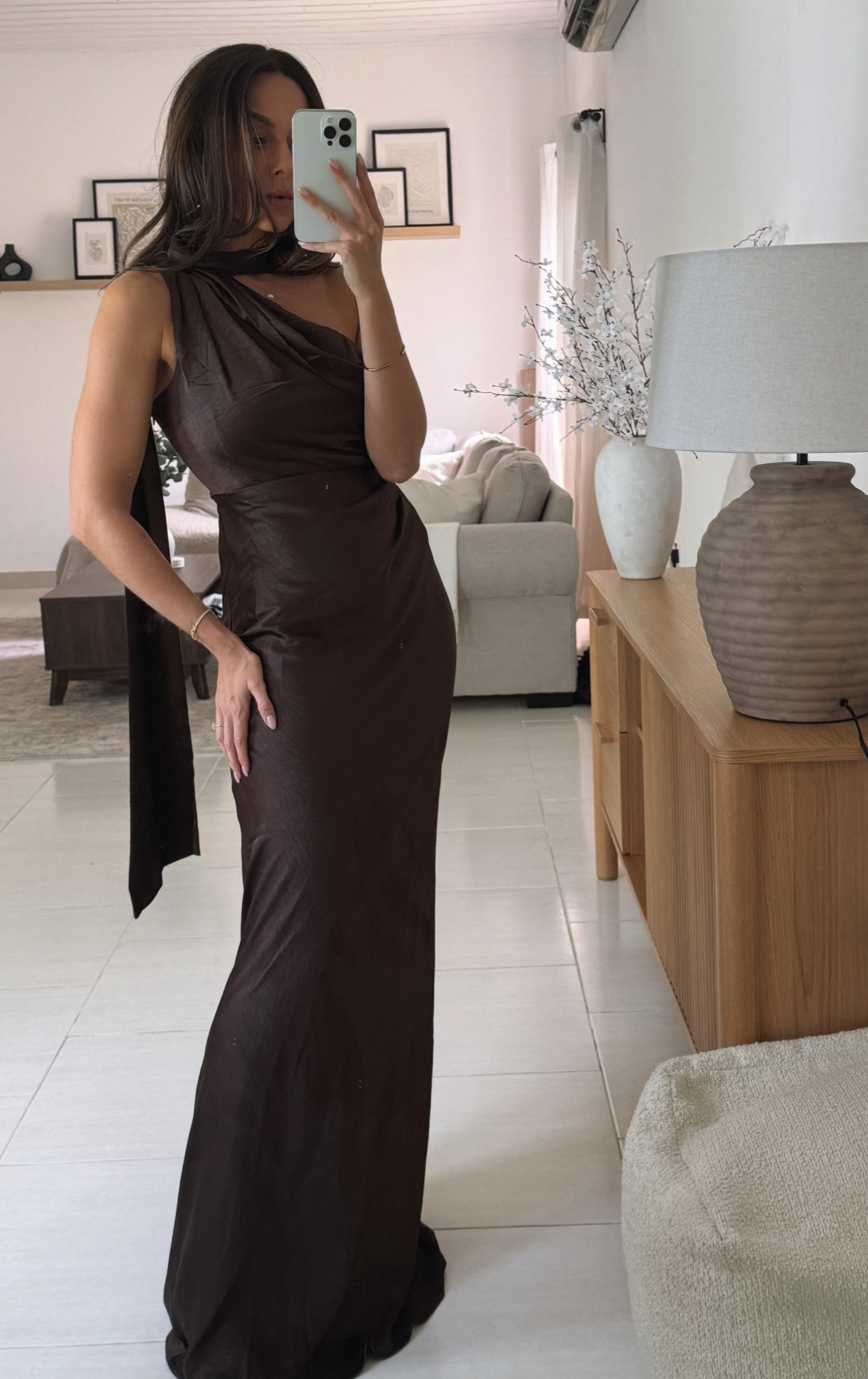 The most stunning wedding guest dress 🤎

#LTKpartywear #LTKwedding #LTKdresses