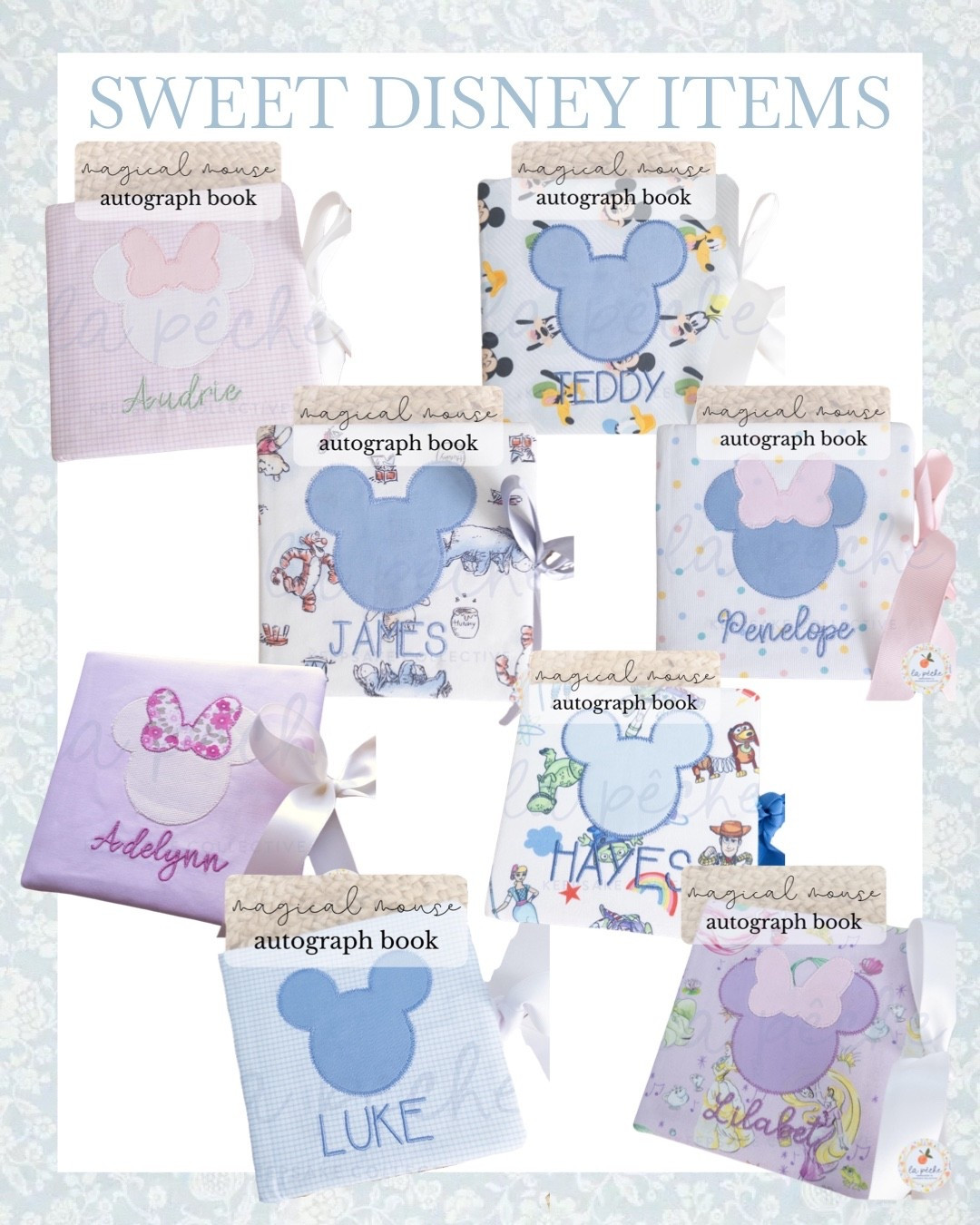 How precious are these embroidered autograph books?!✨ The sweetest keepsake for your little one’s Disney trip — and they come in so many adorable designs for both boys and girls! 🏰💖 From Mickey to Minnie and everything in between, each one is custom embroidered and absolutely precious. Such a fun and special way to collect autographs and memories that will last forever! ✨📖🎀

#disney #disneyworld #disneyland #disneytrip #disneygirl #disneymom #minniemouse #disneybow #smallshopfinds #shopsmall #etsy #disneykids #disneyfamily #customembroidery #embroidered #embroidery #magicalmoments #disneystyle #minnielove #disneyobsessed

#LTKBaby #LTKTravel #LTKKids