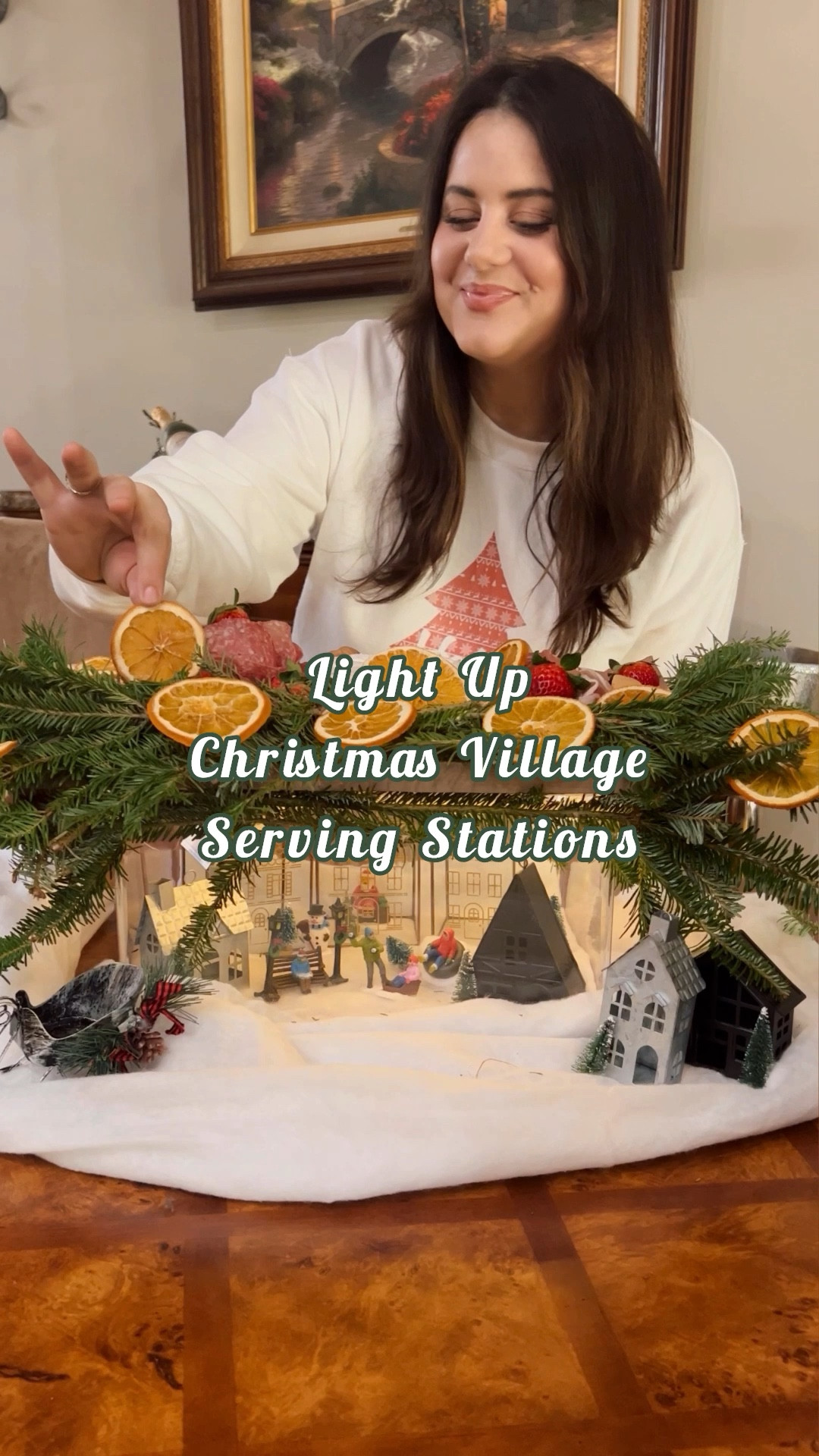 Light up Christmas village serving stations 

#LTKparties #LTKSeasonal #LTKHoliday