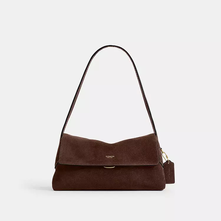 Coach Chelsea Shoulder Bag 26 - Women's - Brass/dark Chocolate | Coach (US)