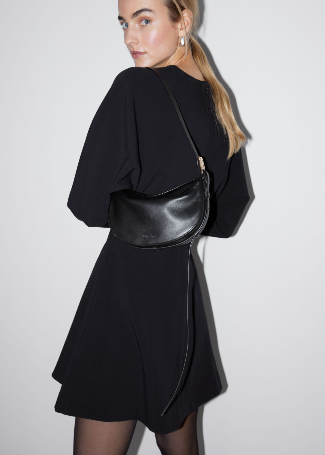 Small Leather Shoulder Bag - Black | & Other Stories US