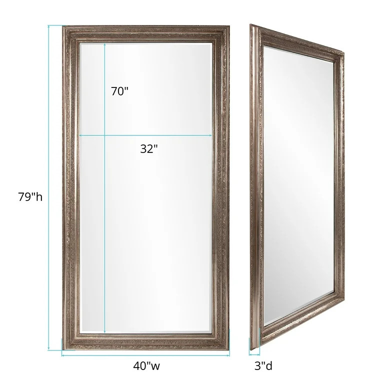 Nancy 40" by 78" Rectangular Full Length Floor & Wall Mirror | Walmart (US)