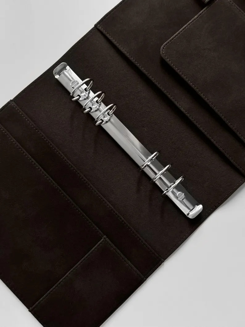 Suede Refillable Notebook Cover «deep Truffle» Personalizable With Rings / Without Rings | Bind... | Etsy (US)