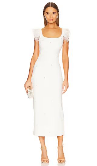 Cameron Midi Dress in White | Revolve Clothing (Global)