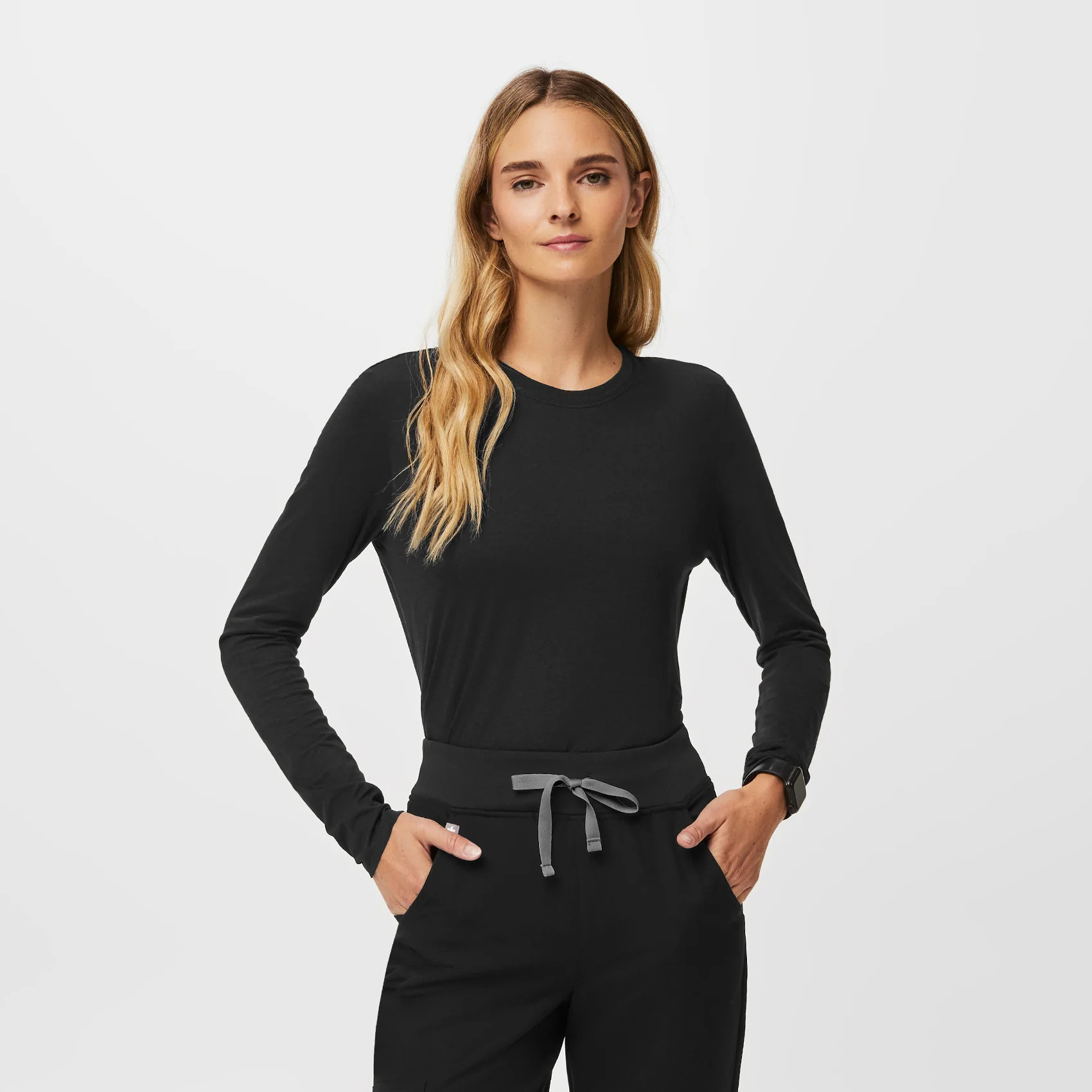 Women’s Supersoft Longsleeve Underscrub - Black · FIGS | FIGS
