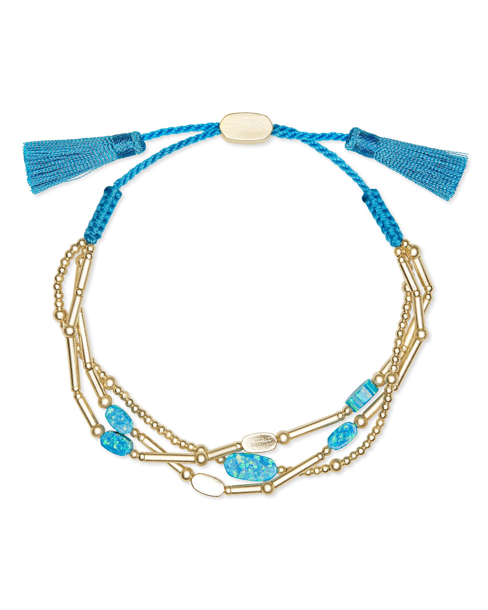 Chantal Gold Beaded Bracelet in Turquoise Kyocera Opal | Kendra Scott