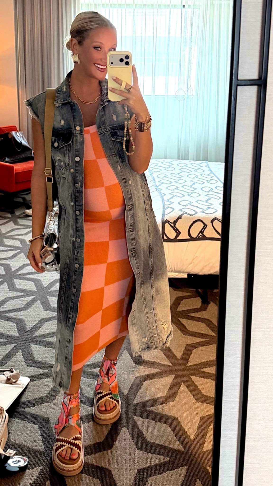 Amazon dress
Similar vest
Kurt Geiger colorful sandals 
clear purse 

ALL TTS

#LTKootd #LTKBump #LTKdayinmylife