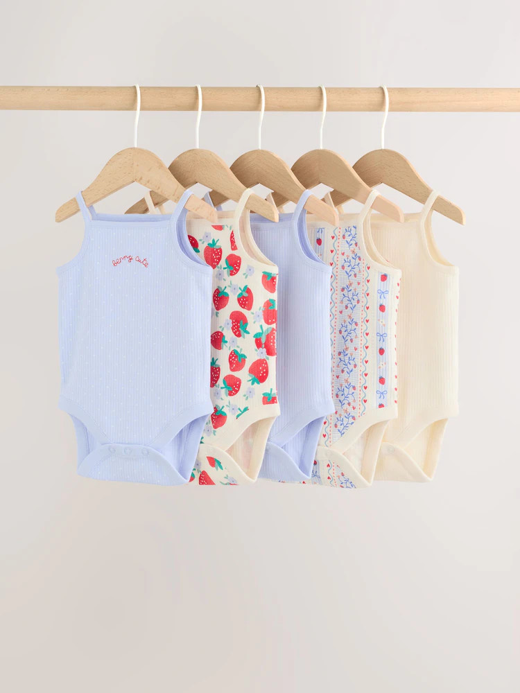 Blue Vest Baby Bodysuits 5 Pack | Next US