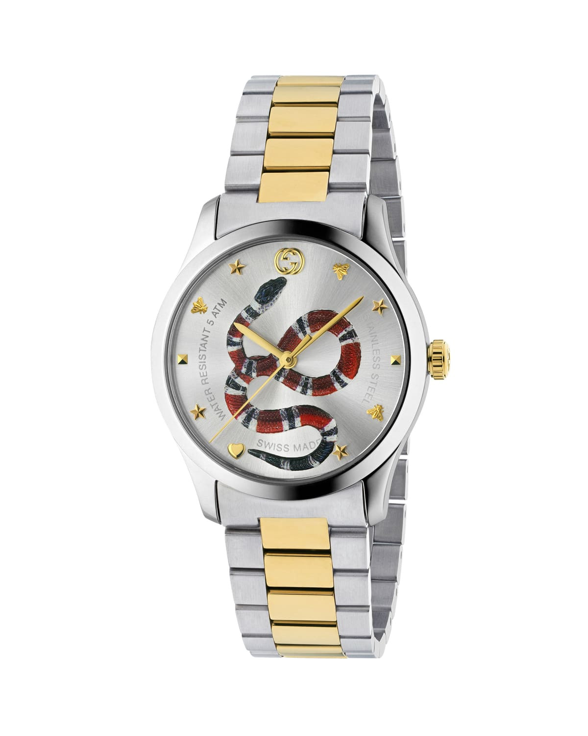 Gucci Snake Yellow Gold PVD-Trim Bracelet Watch | Bergdorf Goodman
