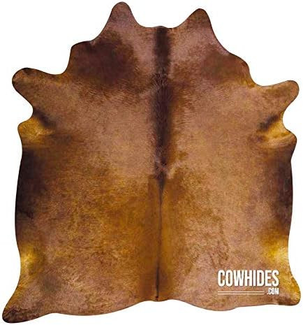 Natural Cowhide Area Rugs Solid Brown (Medium - 6 FT x 6.5 FT) | Amazon (US)