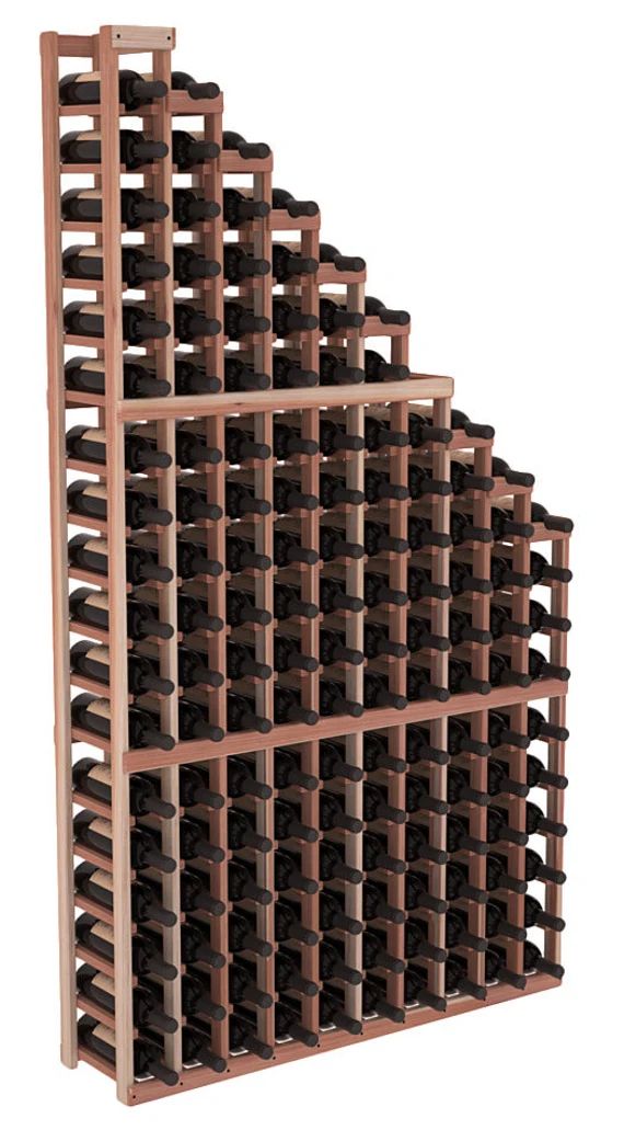 Handmade Wooden Standard Waterfall Display Wine Shelf Rack Display in Premium Redwood. | Etsy (US)