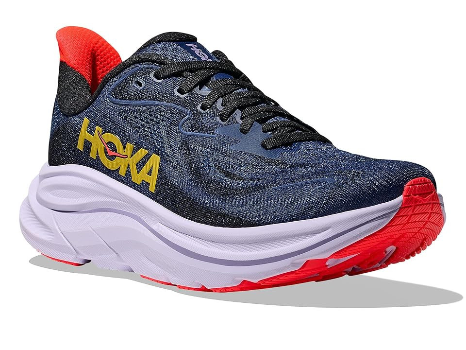 HOKA Clifton 10 Women's Shoes Midnight Blue/Starlight Glow: 9 D - Wide | Zappos.com