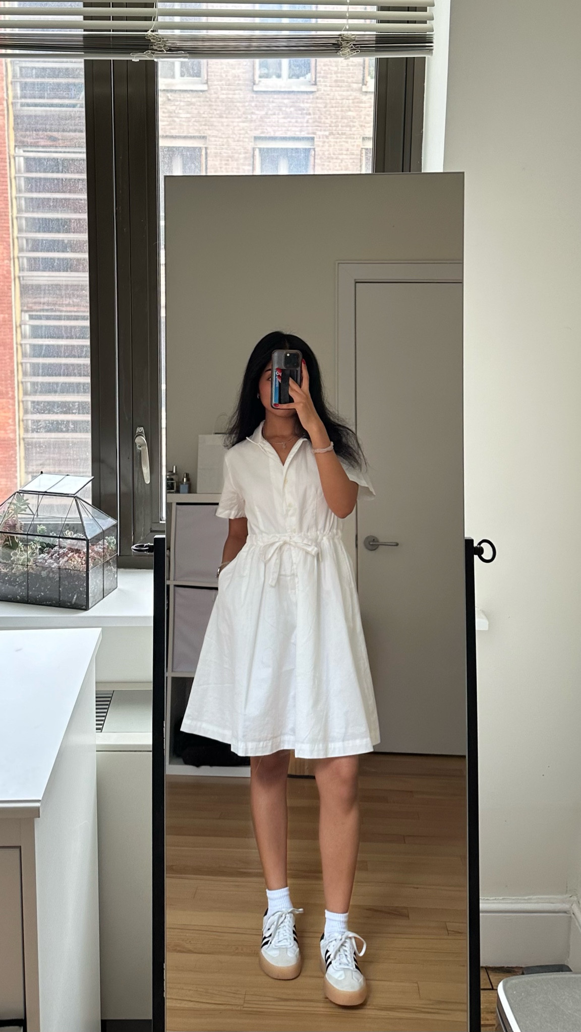 summer outfit | white dress (brandy melville), adidas samba

#LTKStyleTip #LTKSeasonal #LTKWorkwear