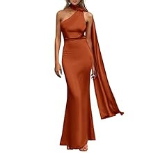 PRETTYGARDEN Women's Maxi Satin Dress Sleeveless Halter Neck Backless Long Formal Evening Cocktai... | Amazon (US)