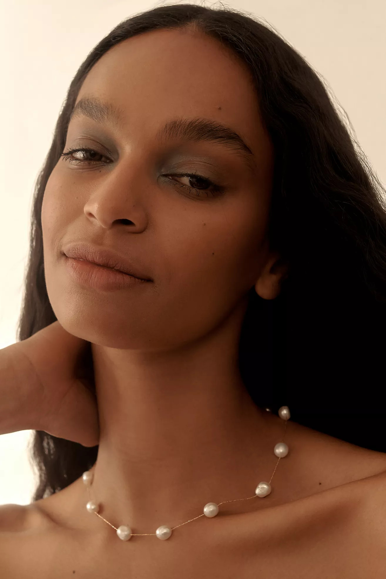 Spaced Pearl Delicate Necklace | Anthropologie (US)