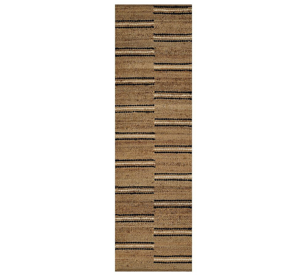 Erin Gates By Momeni Crescent Broken Striped Jute Rug | Pottery Barn (US)
