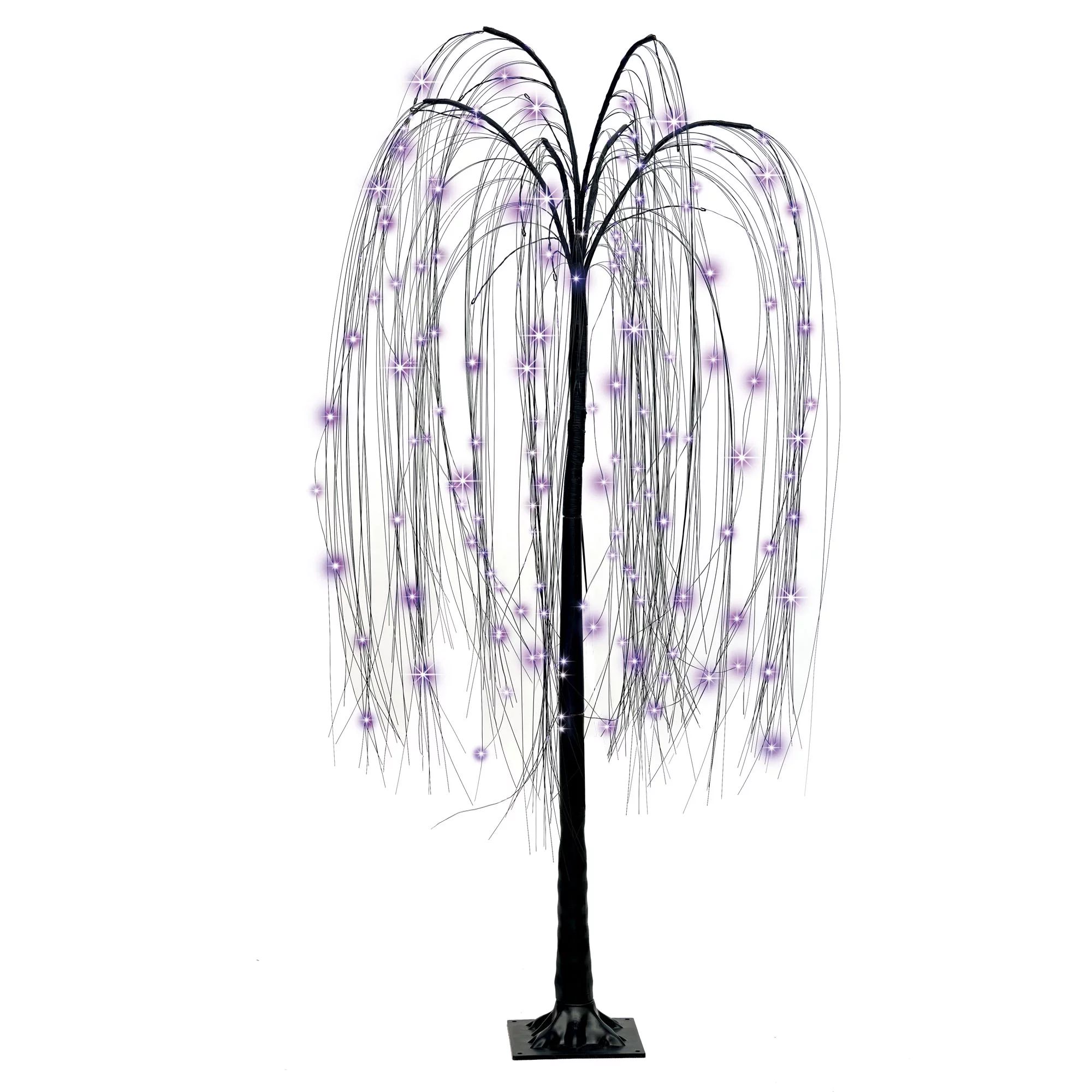 Halloween Battery-Operated Indoor/Outdoor 8 Function LED Willow Tree, Lighted Silhouettes, 4', by... | Walmart (US)