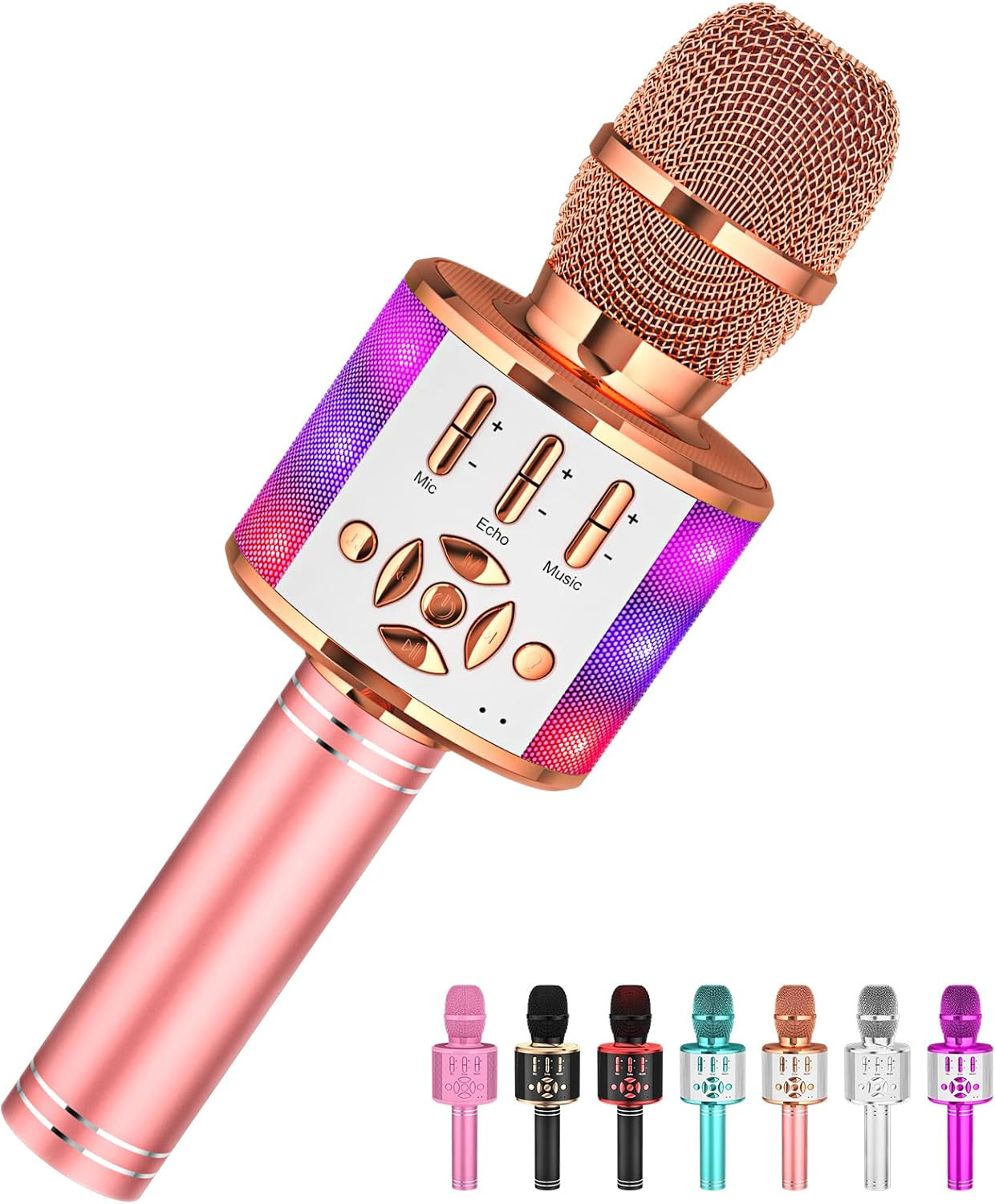 Amazmic Kids Karaoke Microphone Machine Toy Bluetooth Microphone Portable Wireless Karaoke Machin... | Amazon (US)