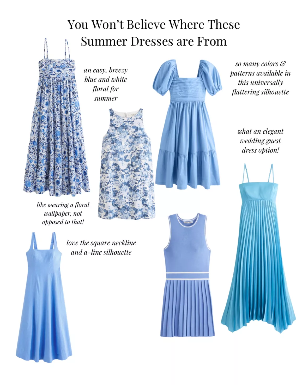 Elegant Pleats Breezy Blue Dress Elegant Pleats Breezy Blue Dress