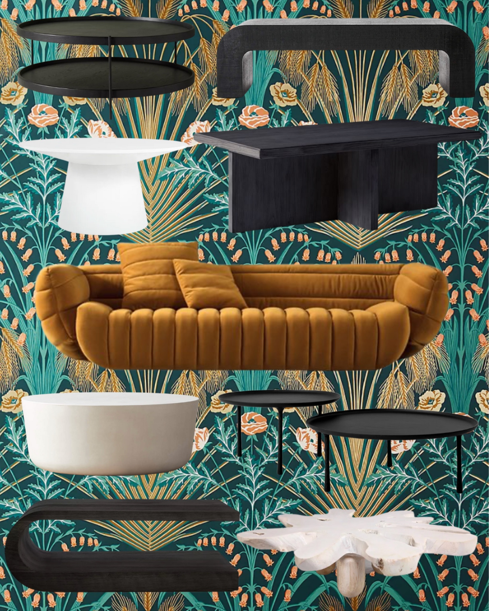 Pick the perfect coffee table to match the curves of this modern velvet sofa. 

#LTKhome