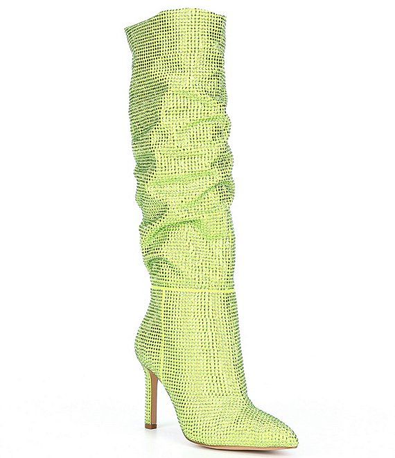 Gianni Bini Salaya Rhinestone Slouchy Pointed Toe Tall Boots | Dillard's | Dillard's