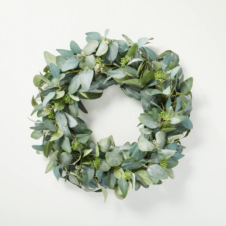 24" Faux Seeded Eucalyptus Wreath - Hearth & Hand™ with Magnolia | Target