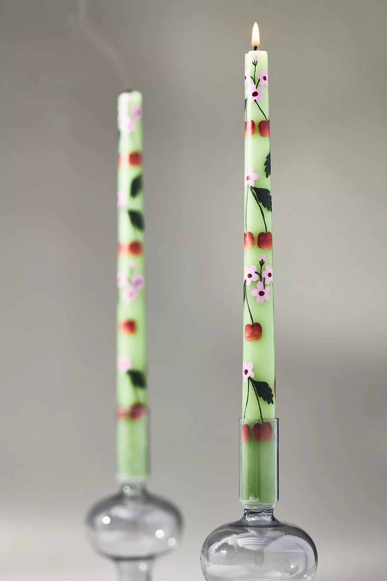 Faye Handpainted Taper Candles, Set of 2 | Anthropologie (US)